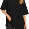 MANGOPOP Women's Oversized T Shirts Short Sleeve Crewneck Lo...
