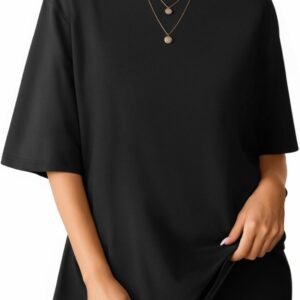 MANGOPOP Women's Oversized T Shirts Short Sleeve Crewneck Lo...