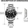 OLEVS Luxury Watches for Men Big Face Stainless Steel Busine...