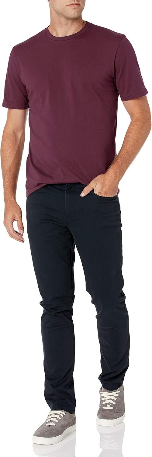 Amazon Essentials Men's Short Sleeve T-Shirts, Slim-Fit, Cre...