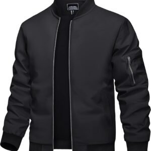 TACVASEN Men's Bomber Jacket Lightweight Casual Spring Fall ...