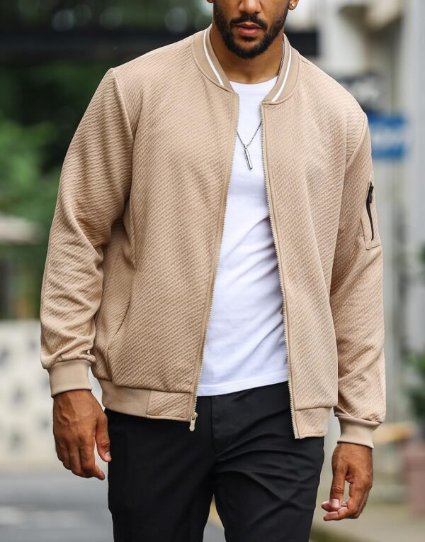 Mens Loose Fit Lightweight Jacket Casual Stylish bomber Jack...