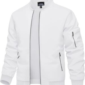 TACVASEN Men's Bomber Jacket Lightweight Casual Spring Fall ...