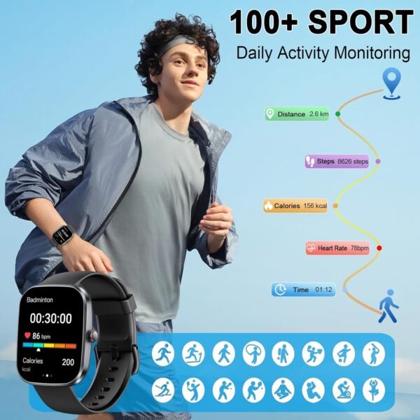 Smart Watch(Answer/Make Call), 1.91" Smartwatch for Men Wome...