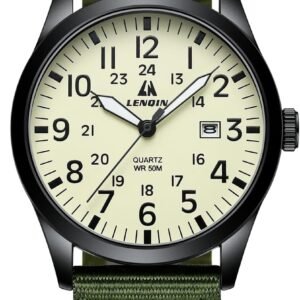 LN LENQIN Mens Watches Unisex Military Sport Nylon Strap Sty...