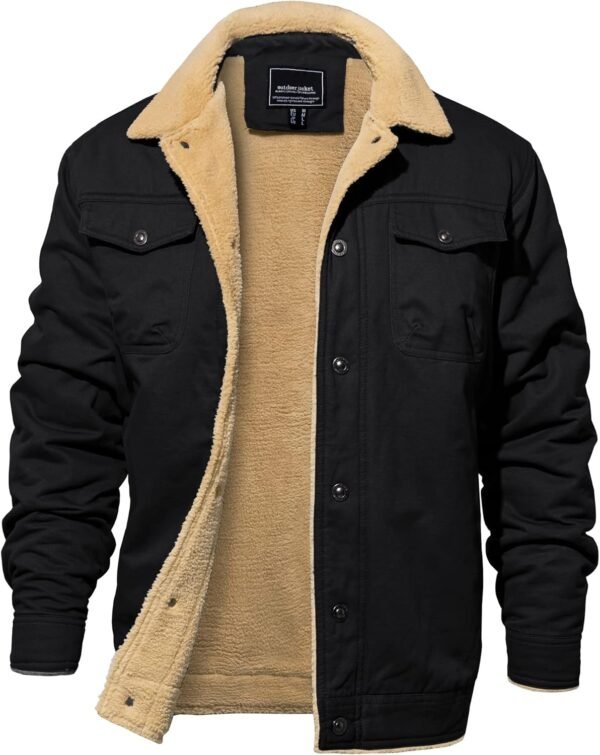 EKLENTSON Men's Winter Jacket Thick Thermal Cotton Warm Flee...