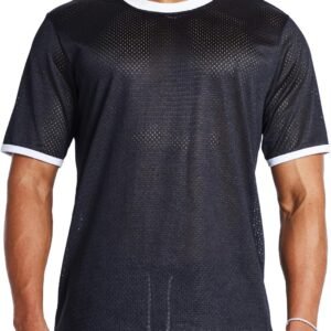 Ouber Men's Loose Fit Mesh T-Shirt Short Sleeve Workout Shir...