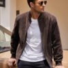 COOFANDY Men's Casual Varsity Jacket Vintage Lightweight Sue...