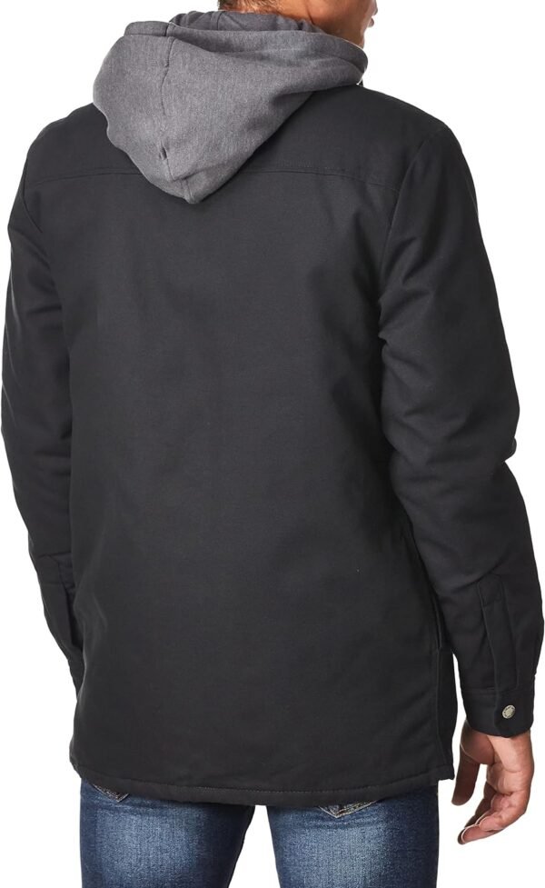 Dickies Men's Fleece Hooded Duck Shirt Jacket with Hydroshie...