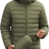 COOFANDY Mens Packable Puffer Jacket Lightweight Hooded Insu...