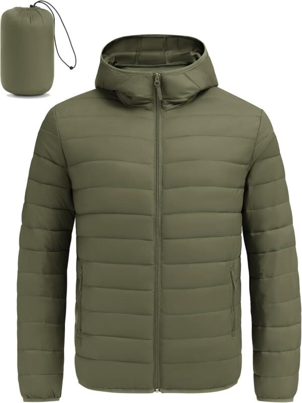 COOFANDY Mens Packable Puffer Jacket Lightweight Hooded Insu...