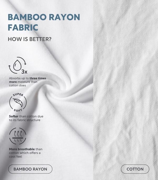 DAVID ARCHY Men's Undershirt Bamboo Rayon Moisture-Wicking V...