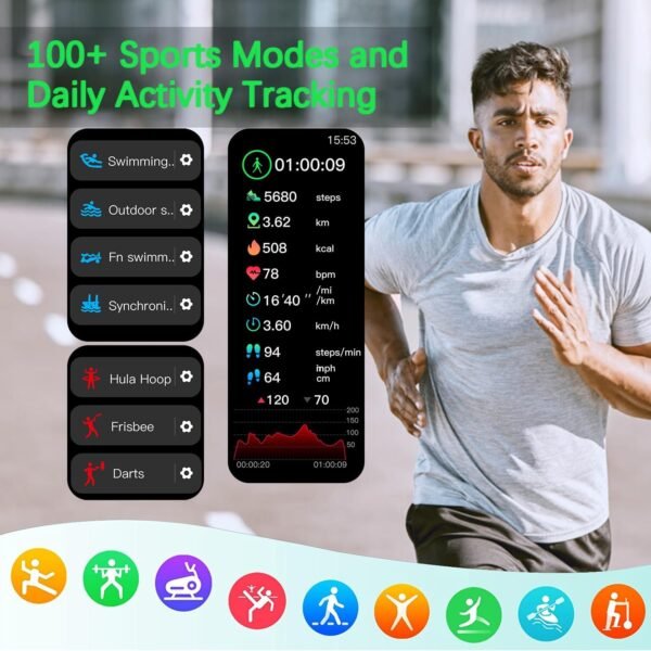 Military Smart Watch for Men with Call Function,Fitness Smar...