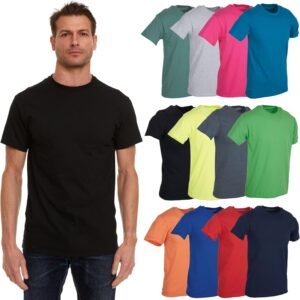 BILLIONHATS 12 Pack Plus Size Men's Cotton T-Shirt Bulk Big ...