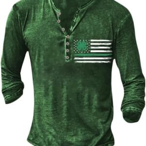 Henley Shirt for Men,Long Sleeve Western Cowboy T-Shirt Retr...