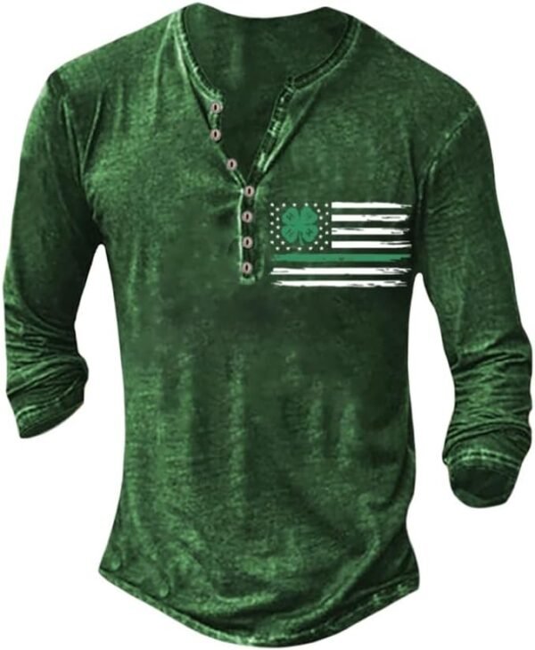 Henley Shirt for Men,Long Sleeve Western Cowboy T-Shirt Retr...