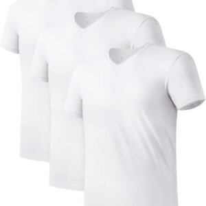 DAVID ARCHY Men's Undershirt Bamboo Rayon Moisture-Wicking V...