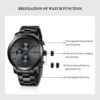 CRRJU Watches for Men Luxury Business Stainless Steel Waterp...