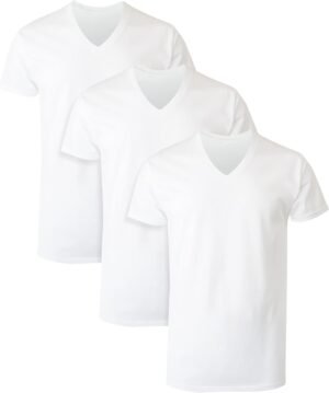 Hanes Men's Comfortsoft V-Neck Tagless Tshirt 3 Pack