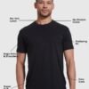 True Classic Mens T-Shirts - Short Sleeve Crew Neck Plain No...