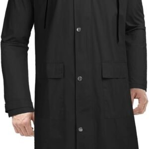 COOFANDY Men's Rain Jacket with Hood Waterproof Lightweight ...
