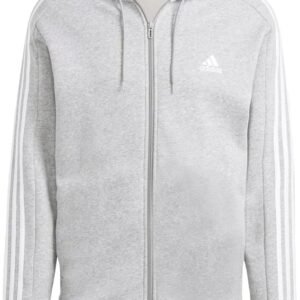 adidas Men's Essentials 3-Stripes Fleece Full Zip Hoodie