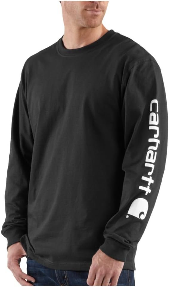 Carhartt Men's Loose Fit Heavyweight Long-Sleeve Logo Sleeve...