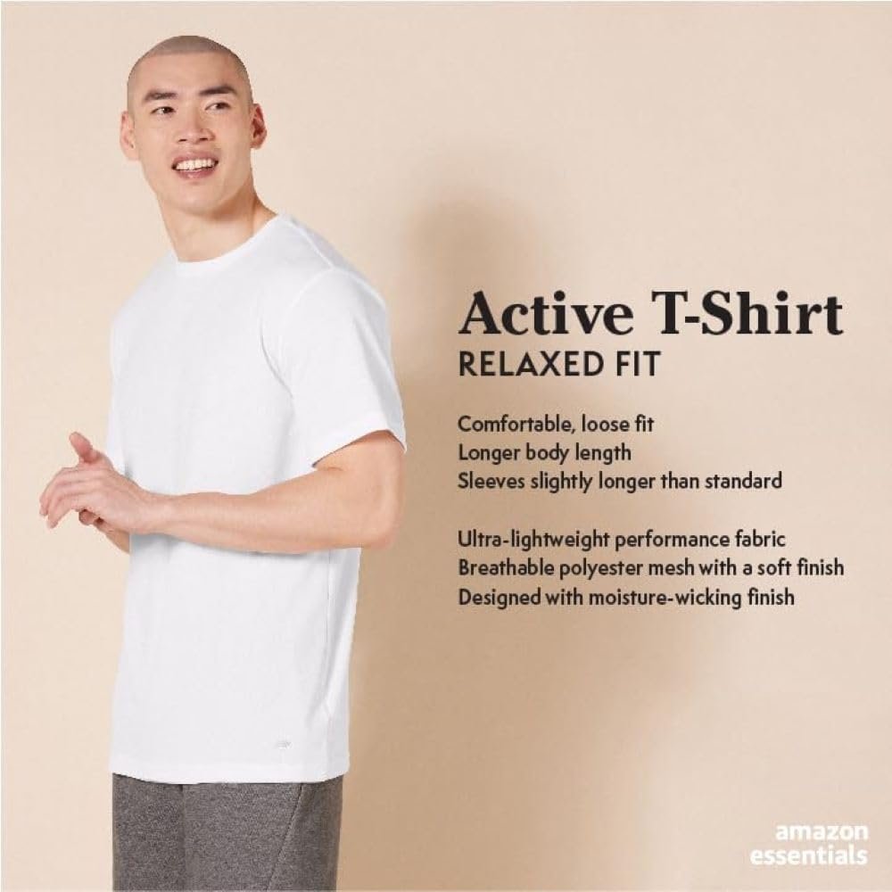 Amazon Essentials T-Shirts for Men, Active Performance Tech,... - Image 2