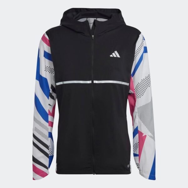 adidas Men's Own The Run Seasonal Jacket, Black/White/Lucid ...