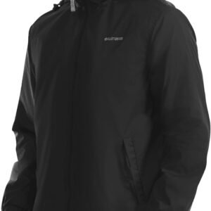 Mens Waterproof Jacket Outdoor Lightweight Hooded Windbreake...