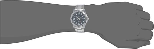 Casio MTP-VD01D-1BV Men's Enticer Stainless Steel Black Dial...
