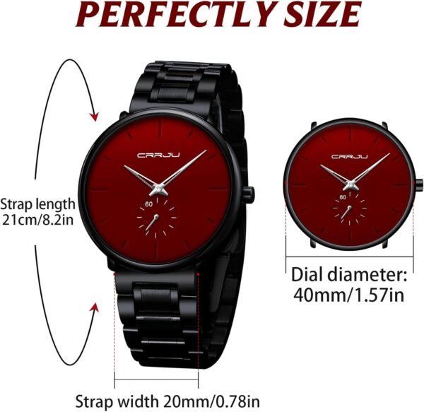 Mens Watches Ultra-Thin Minimalist Waterproof-Fashion Wrist ...
