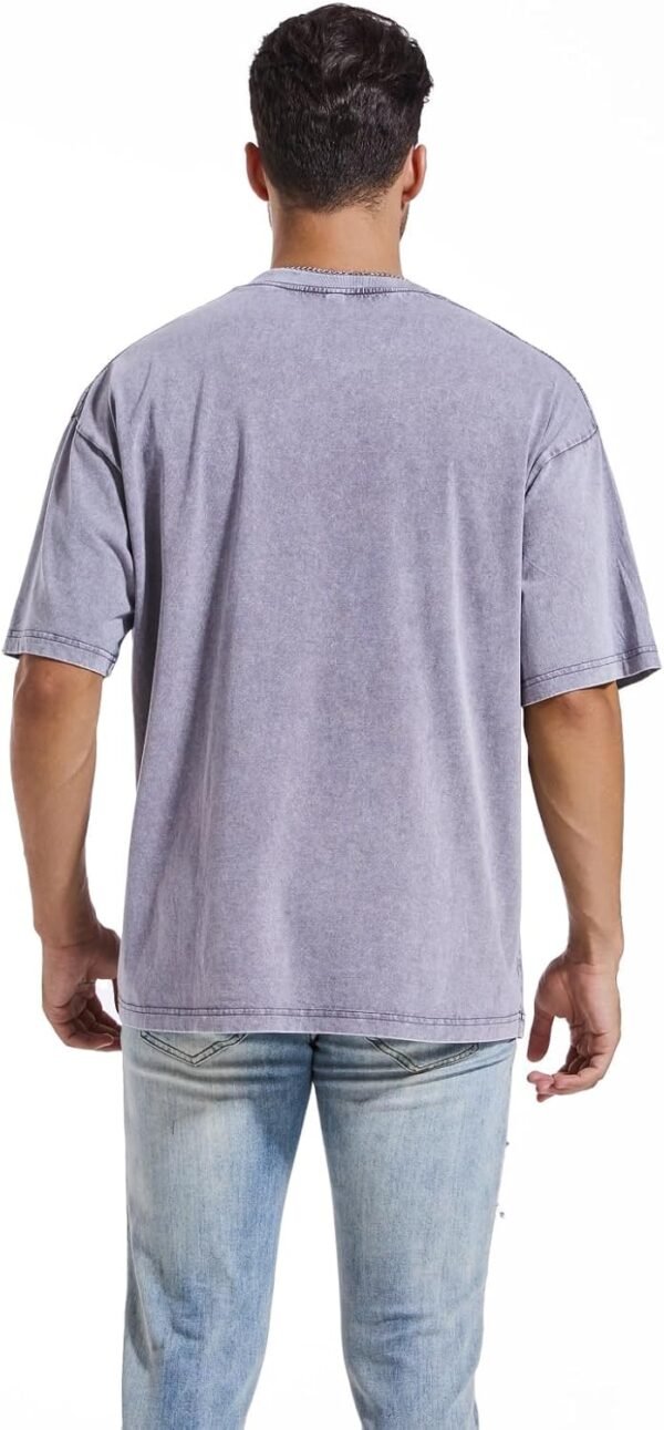 3 Pcs Men's Oversized Heavy Cotton Summer T-Shirts Vintage T...