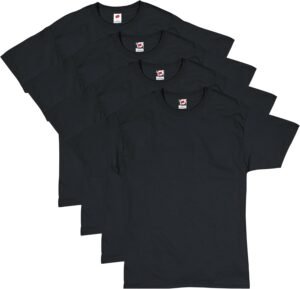 Hanes Men's Short Sleeve T-Shirt Pack, Essentials Crewneck C...