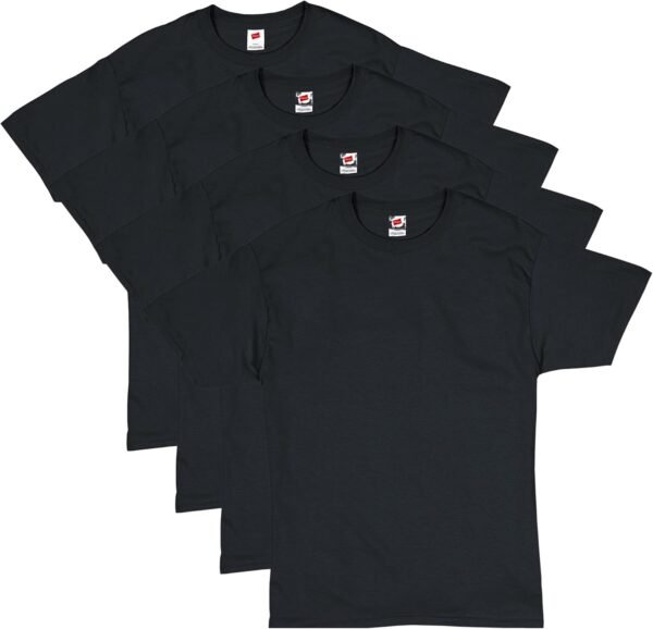 Hanes Men's Short Sleeve T-Shirt Pack, Essentials Crewneck C...