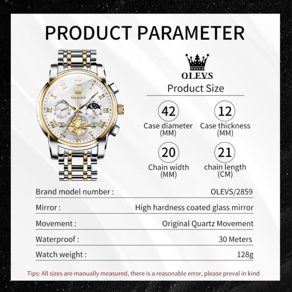 OLEVS Men Business Watches Dress Watch with Day,Green/Black/...