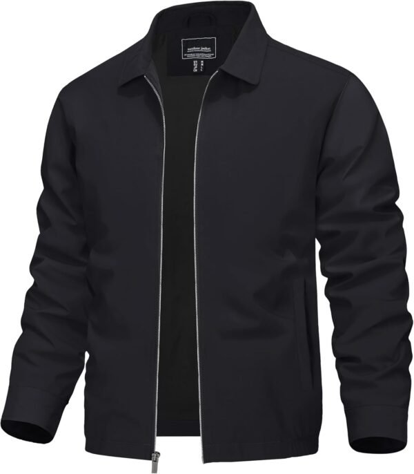 TACVASEN Mens Lightweight Windbreaker Full Zip Up Laydown Co...