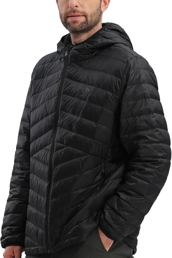 CAMEL CROWN Men's Packable Down Jacket Hooded Lightweight Pu...