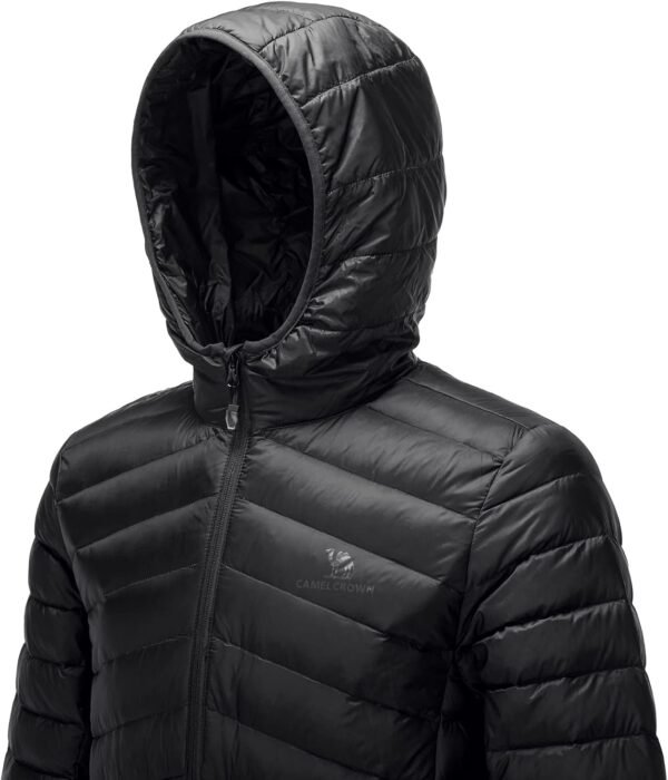 CAMEL CROWN Men's Packable Down Jacket Hooded Lightweight Pu...