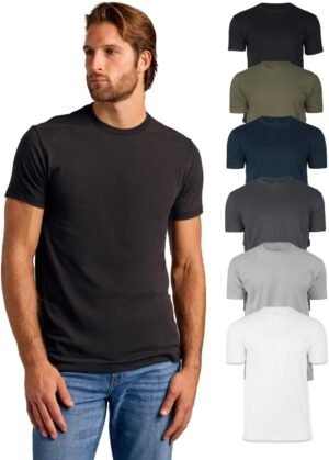 True Classic Mens T-Shirts - Short Sleeve Crew Neck Plain No...