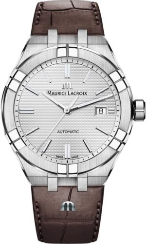 Maurice Lacroix Men's Aikon Automatic 42 mm Watch | Silver/B...