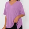 Trendy Queen Oversized Tshirts for Women Workout Plus Size T...