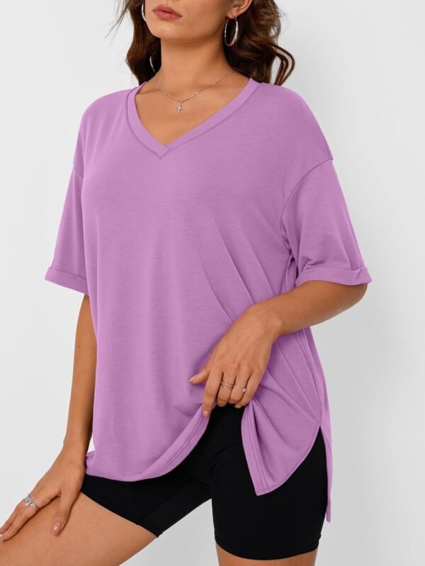 Trendy Queen Oversized Tshirts for Women Workout Plus Size T...