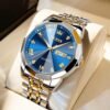 OLEVS Men Watches Business Dress Diamond Analog Quartz Date ...