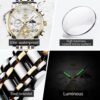 OLEVS Men Business Watches Dress Watch with Day,Green/Black/...