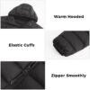 Men's Puffer Jacket Hooded Lightweight Full Zip Warm Coats W...