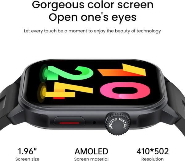 Smart Watch For Men Women: 1.96" AMOLED Touchscreen,GPS Trac...