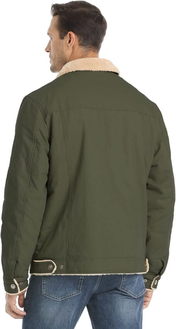 Men's Winter Jacket, Cotton Sherpa Fleece Lined Jacket, Warm...