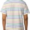 ZOCAVIA Men's Striped Crewneck T-Shirt Summer Casual Short S...