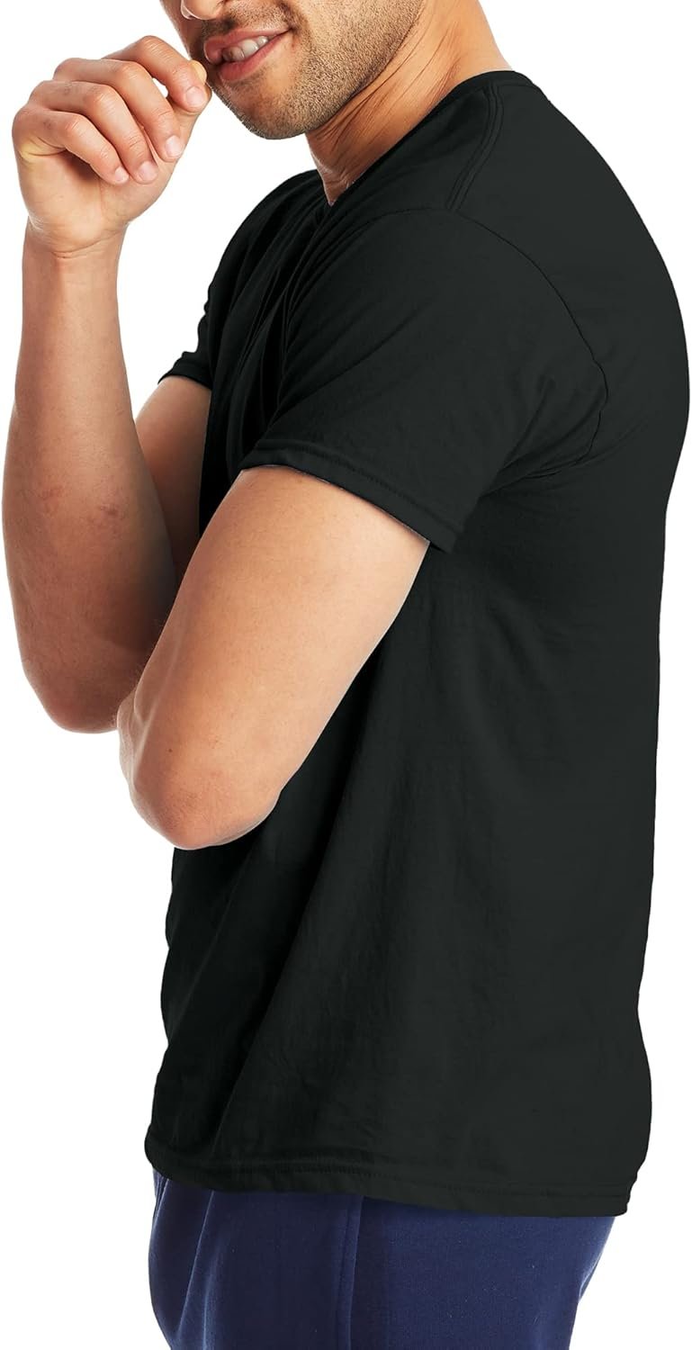 Hanes Men's X-Temp Performance T-Shirt Pack, Cotton Blend Mo... - Image 4